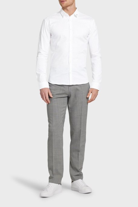 Hugo Streç Pamuklu Ekstra Slim Fit Klasik Yaka Erkek Gömlek 50475678 199 BEYAZ - Hugo (1)