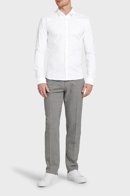 Hugo Streç Pamuklu Ekstra Slim Fit Klasik Yaka Erkek Gömlek 50475678 199 BEYAZ - Hugo (1)