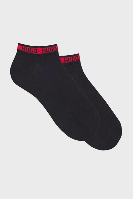 Hugo Streç Pamuklu Logolu 2 Pack Erkek Çorap 50516394 001 SİYAH - Hugo