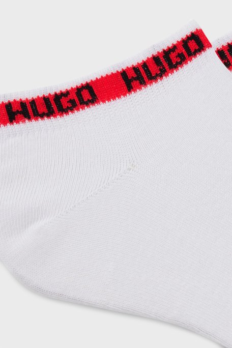 Hugo Streç Pamuklu Logolu 2 Pack Erkek Çorap 50516394 100 BEYAZ - Hugo (1)