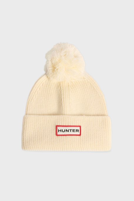 Hunter Logolu Ponponlu Unisex Atkı Bere Seti HXRU0029252AW BEYAZ - Hunter (1)