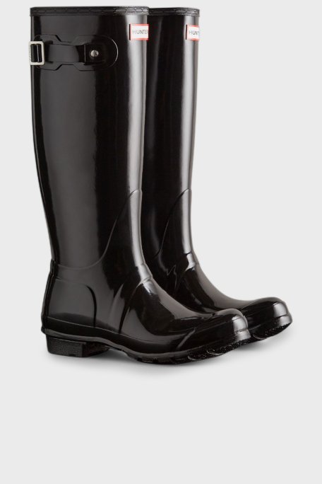 Hunter Logolu Su Geçirmez Parlak Uzun Bayan Bot WFT1000RGLBLK SİYAH - Hunter (1)