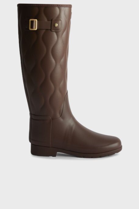 Hunter Logolu Su Geçirmez Uzun Bayan Bot HFRW0015252BBT KAHVE - Hunter