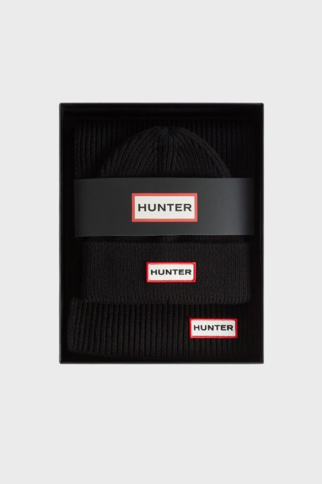 Hunter Logolu Unisex Atkı Bere Seti HXRU0047251HB SİYAH - Hunter
