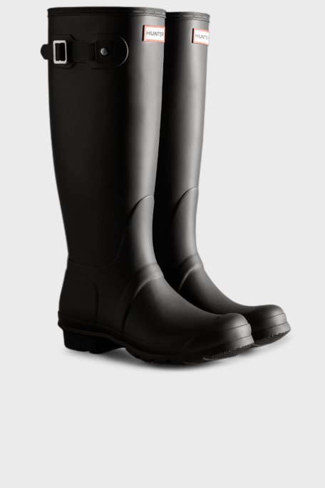 Hunter Su Geçirmez Logolu Kayış Detaylı Uzun Bayan Bot WFT2353RMABLK SİYAH - Hunter (1)