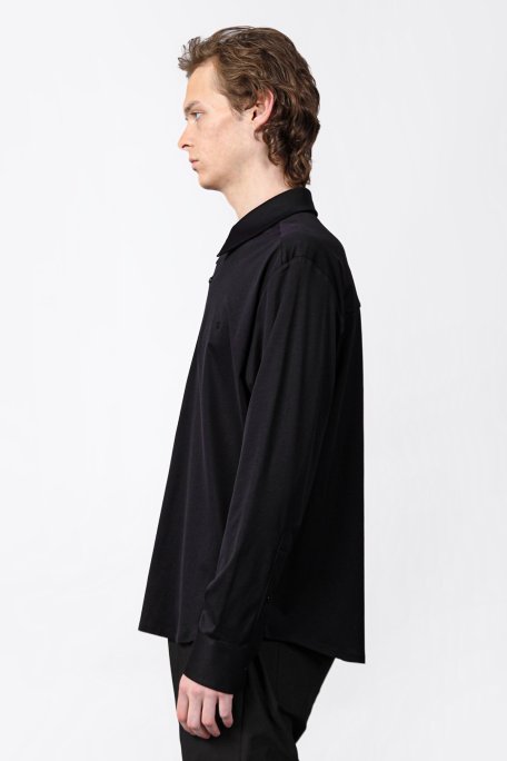 Isaora % 100 Pamuk Regular Fit Düz Yaka Erkek Gömlek ISR4119 BLCK SİYAH - Isaora (1)