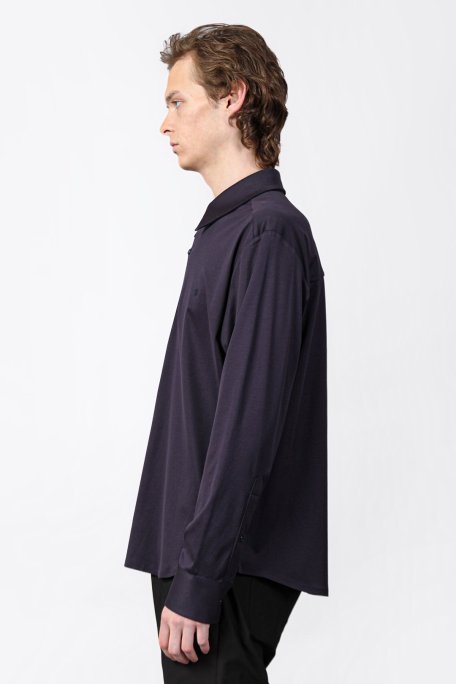 Isaora % 100 Pamuk Regular Fit Düz Yaka Erkek Gömlek ISR4119 NAVY LACİVERT - Isaora (1)