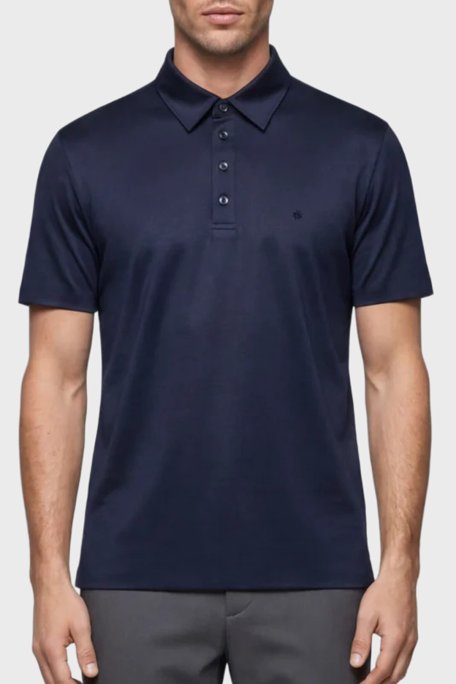 Isaora % 100 Pamuk Regular Fit Erkek Polo Yaka T Shirt ISR3303 NAVY LACİVERT - Isaora