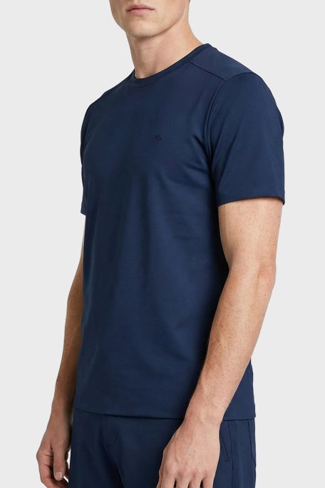 Isaora % 100 Pamuk Regular Fit Logolu Bisiklet Yaka Erkek T Shirt ISR9016 DRNVY KOYU LACIVERT - Isaora
