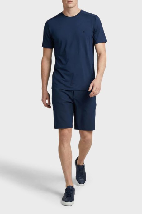 Isaora % 100 Pamuk Regular Fit Logolu Bisiklet Yaka Erkek T Shirt ISR9016 DRNVY KOYU LACIVERT - Isaora (1)