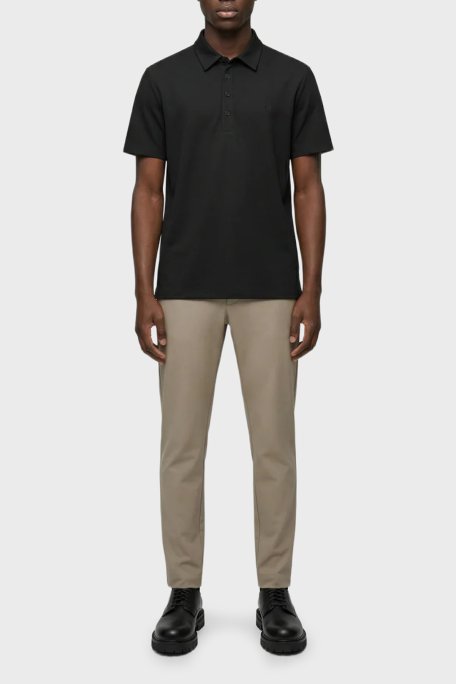 Isaora Logolu Regular Fit Düğmeli Erkek Polo Yaka T Shirt ISR3117 BLCK SİYAH - Isaora (1)