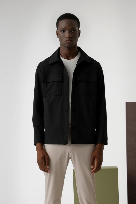 Isaora Regular Fit Klasik Yaka Düğmeli Su İtici Erkek Ceket ISR70280 SİYAH - Isaora