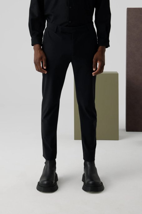 Isaora Regular Fit Normal Bel Düz Paça Chino Erkek Pantolon ISR5123 BLA SİYAH - Isaora