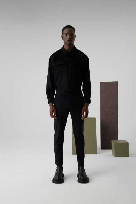 Isaora Regular Fit Normal Bel Düz Paça Chino Erkek Pantolon ISR5123 BLA SİYAH - Isaora (1)