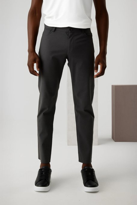 Isaora Regular Fit Normal Bel Düz Paça Erkek Pantolon ISR5904 DRG KOYU GRİ - Isaora