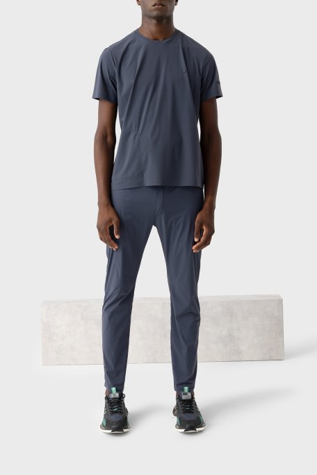 Isaora Slim Fit Logolu Bisiklet Yaka Erkek T Shirt ISR9015 DRG KOYU GRİ - Isaora (1)