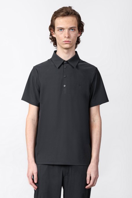 Isaora Streç Regular Fit Düğmeli Erkek Polo Yaka T Shirt ISR3114 DRG KOYU GRİ - Isaora