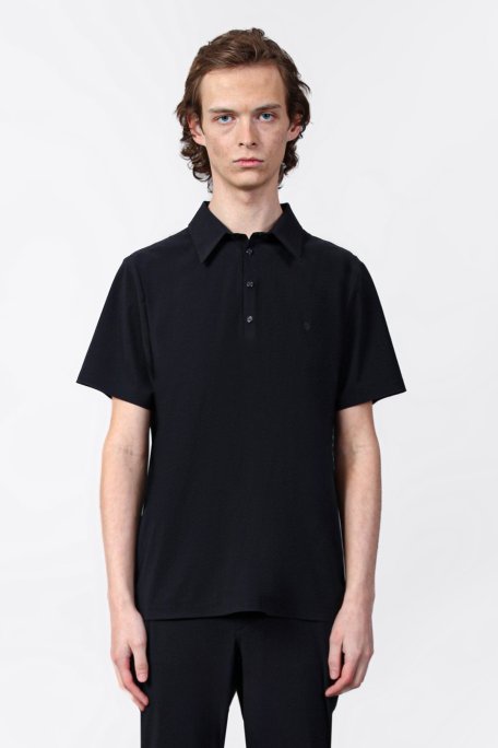 Isaora Streç Regular Fit Düğmeli Erkek Polo Yaka T Shirt ISR31140 SİYAH - Isaora
