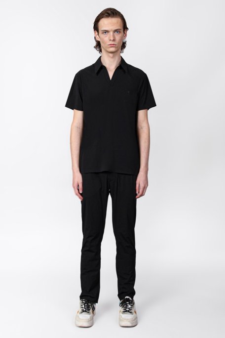 Isaora Streç Regular Fit Kapamasız Erkek Polo Yaka T Shirt ISR32010 SİYAH - Isaora (1)