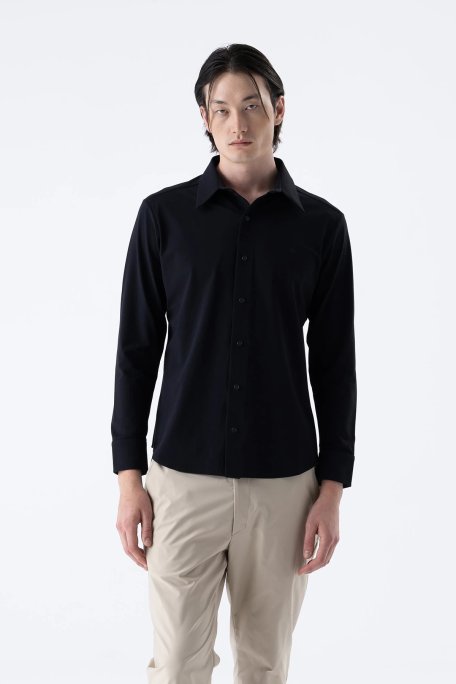 Isaora Streç Regular Fit Nefes Alabilen Geniş Yaka Erkek Gömlek ISR4101 NAVY LACİVERT - Isaora