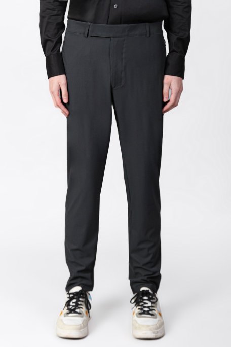 Isaora Streç Regular Fit Normal Bel Düz Paça Erkek Pantolon ISR5109 DRG KOYU GRİ - Isaora