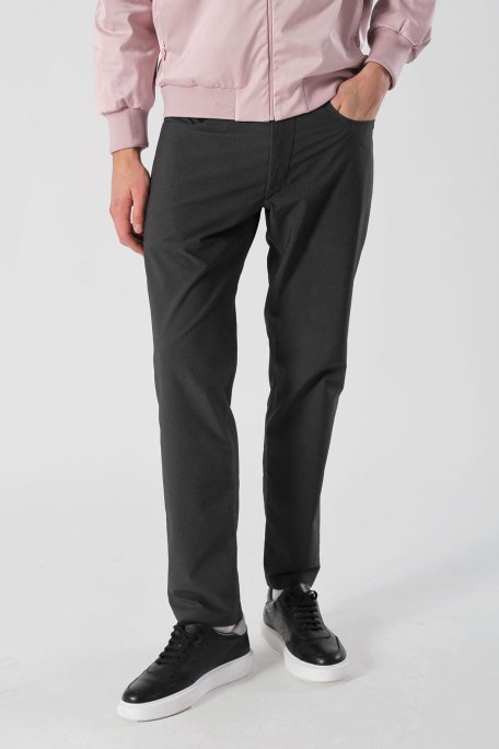 Isaora Streç Regular Fit Normal Bel Düz Paça Erkek Pantolon ISR5905 888 SİYAH - Isaora