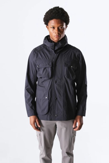 Isaora Su İtici Comfort Fit Kapüşonlu Cepli Erkek Yağmurluk M23J700 7168 LACİVERT - Isaora