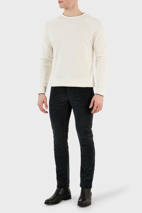 Jacob Cohen Normal Bel Slim Fit Dar Paça Kadife Erkek Pantolon UQE06 36 S3653 C63 LACİVERT - Jacob Cohen