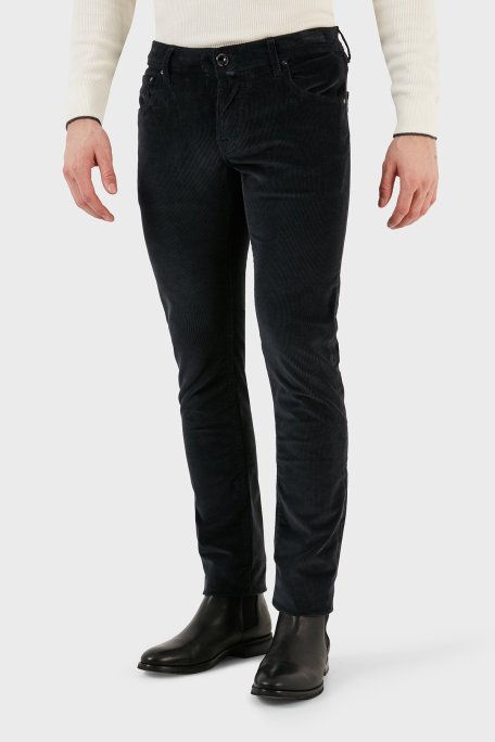 Jacob Cohen Normal Bel Slim Fit Dar Paça Kadife Erkek Pantolon UQE06 36 S3653 C63 LACİVERT - Jacob Cohen (1)
