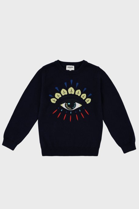 Kenzo Pamuk ve Kaşmir Karışımlı Çocuk K25725 868 Kazak K25725/868 ELECTRIC BLUE LACİVERT - Kenzo