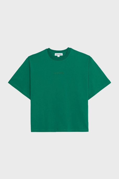 Les Benjamins % 100 Pamuk Oversize Fit Bisiklet Yaka Logolu Bayan T Shirt LBNOOSESSFUTS-305 YEŞİL - Les Benjamins