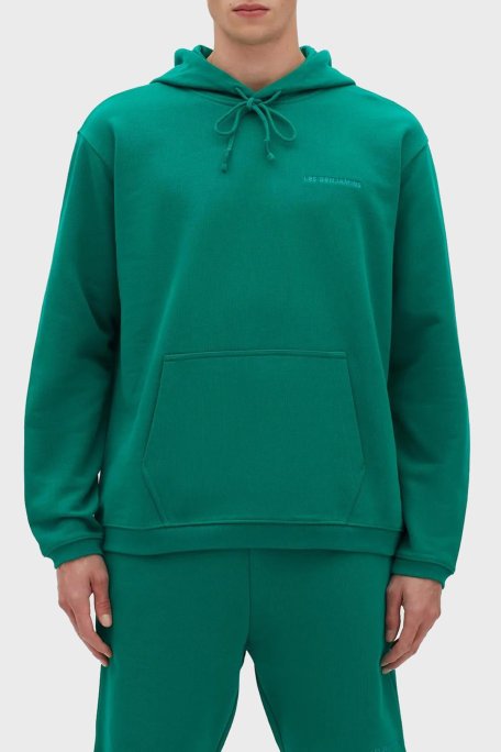 Les Benjamins % 100 Pamuk Regular Fit Kanguru Cepli Kapüşonlu Erkek Sweat LB23SSESSMUHD-301 YEŞİL - Les Benjamins
