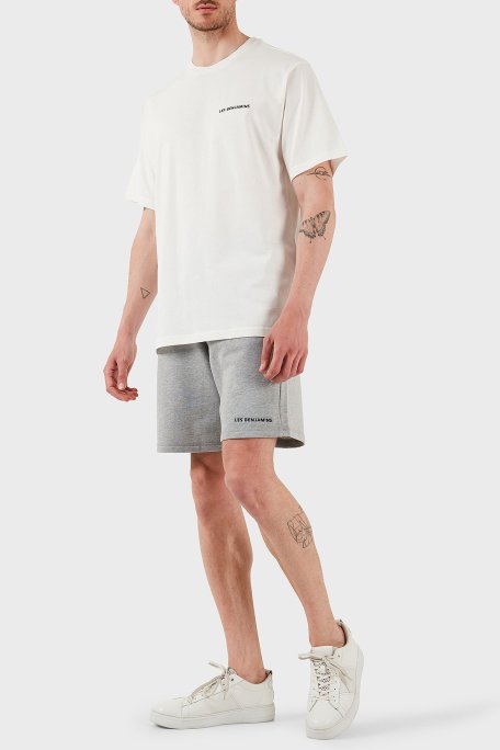 Les Benjamins % 100 Pamuk Regular Fit Logolu Erkek Short LBNOOSESSMUSO-308 GRİ - Les Benjamins (1)