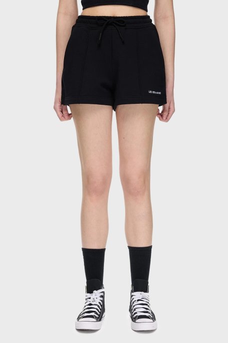 Les Benjamins % 100 Pamuk Regular Fit Yüksek Bel Çimalı Bayan Short LBNOOSESSFUSO-307 SİYAH - Les Benjamins