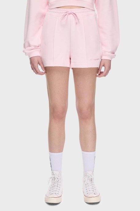 Les Benjamins % 100 Pamuk Regular Fit Yüksek Bel Çimalı Bayan Short LBNOOSESSFUSO-312 PEMBE - Les Benjamins