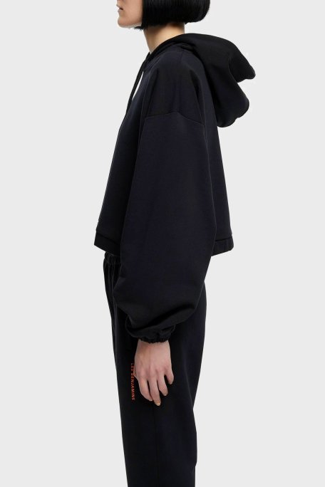 Les Benjamins Baskılı Kapüşonlu % 100 Pamuk Bayan Sweat LB21SSCORFUHD-001 SİYAH - Les Benjamins (1)