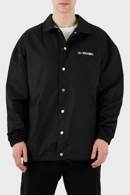 Les Benjamins Baskılı Pamuk Karışımlı Regular Fit Çıtçıt Düğmeli Erkek Ceket LB25SSUNLMUJC-011 SİYAH - Les Benjamins