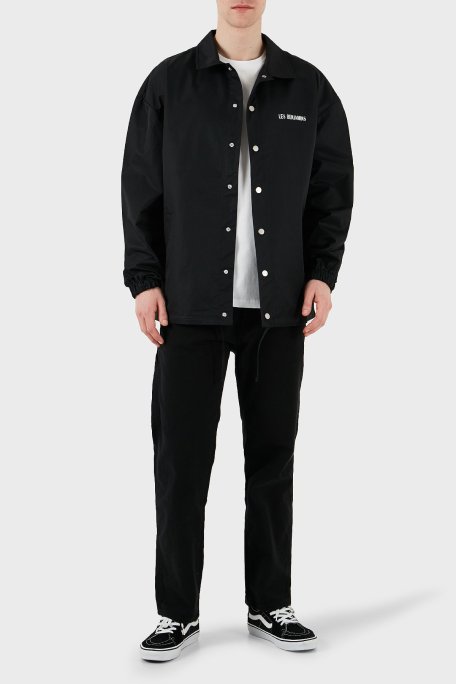 Les Benjamins Baskılı Pamuk Karışımlı Regular Fit Çıtçıt Düğmeli Erkek Ceket LB25SSUNLMUJC-011 SİYAH - Les Benjamins (1)