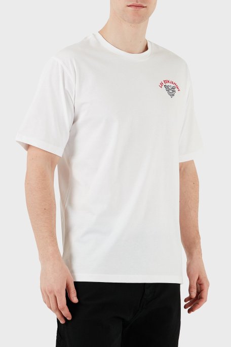 Les Benjamins Baskılı Relaxed Fit Pamuklu Bisiklet Yaka Erkek T Shirt LB25SSUNLMUTS-031 BEYAZ - Les Benjamins (1)