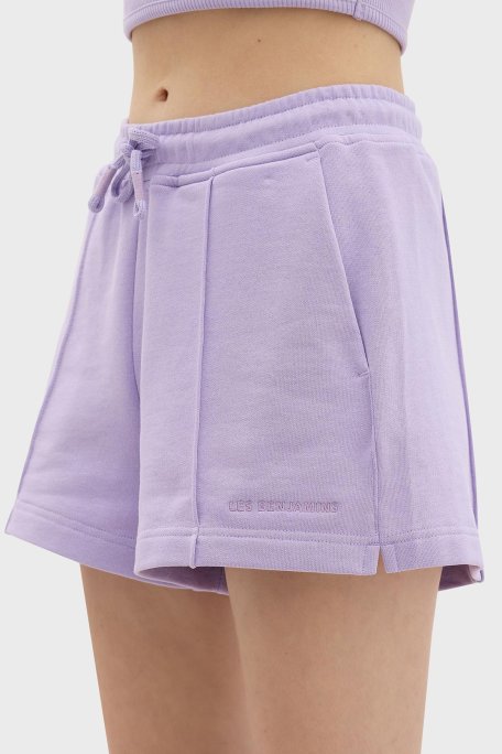 Les Benjamins Belden Bağlamalı Cepli % 100 Pamuk Bayan Short LB24SSESSFUSO-303 LİLA - Les Benjamins (1)