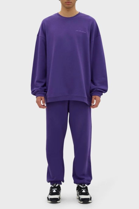 Les Benjamins Bisiklet Yaka % 100 Pamuk Relaxed Fit Erkek Sweat LB23FWESSMUSW-305 MOR - Les Benjamins (1)