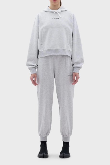 Les Benjamins Crop Fit Kapüşonlu Bayan Sweat LB23FWCLAFUHD-401 GRİ - Les Benjamins (1)