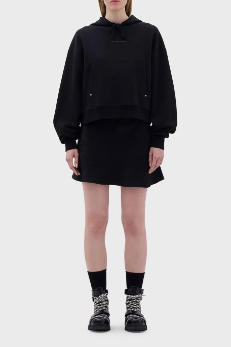 Les Benjamins Crop Fit Kapüşonlu Bayan Sweat LB23FWCLAFUHD-402 SİYAH - Les Benjamins (1)