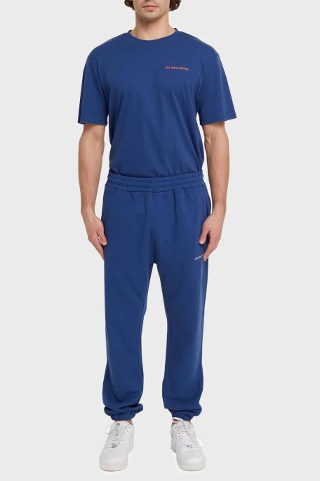 Les Benjamins % 100 Pamuk Elastik Bel Bantlı Cepli Jogger Spor Erkek Pantolon LB21SSCORMUSP-002 LACİVERT - Les Benjamins