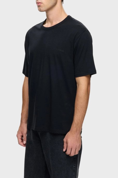 Les Benjamins Logolu Pamuklu Regular Fit Bisiklet Yaka Erkek T Shirt LB25FWCLAMUTS-401 SİYAH - Les Benjamins