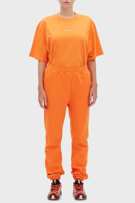 Les Benjamins Logolu Regular Fit Elastik Bel Bantlı Cepli % 100 Pamuk Bayan Pantolon LB22FWESSFUSP-304 ORANGE - Les Benjamins