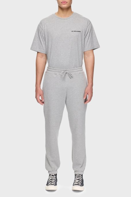 Les Benjamins Logolu Regular Fit Normal Bel Ribanalı Paça Jogger Erkek Pantolon LBNOOSCORMUSP-308 AÇIK GRİ - Les Benjamins (1)