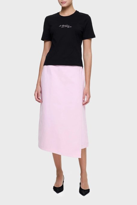 Les Benjamins Ön ve Arka Baskılı % 100 Pamuk Regular Fit Bayan T Shirt LB25SSUNLFUTS-008 SİYAH - Les Benjamins (1)