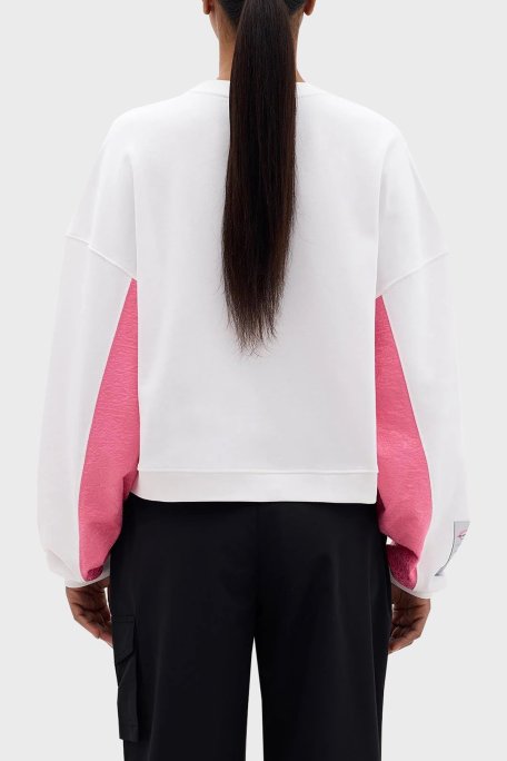 Les Benjamins Pamuklu Bisiklet Yaka Regular Fit Bayan Sweat LB24SSKISFUSW-004 BEYAZ - Les Benjamins (1)