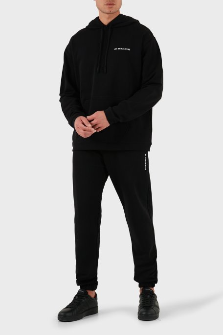 Les Benjamins Pamuklu Logolu Regular Fit Kapüşonlu Erkek Sweat LBNOOSCORMUHD-307 SİYAH - Les Benjamins (1)